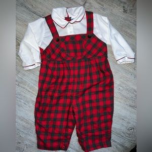 Carriage Boutiques Boys Christmas Plaid outfit